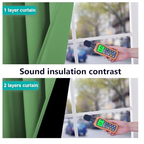100% Blackout Curtains for Windows (Forest Green / 52"W x 108"L (Pack of 2))
