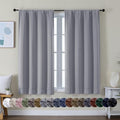 Ava Silver Grey Short Blackout Curtains for Bedroom 54 Inches Long 2 Panels (Silver Grey / 40"W x 54"L (Pack of 2))