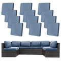 12 Pcs Outdoor Cushion Covers (Grey Blue / 12PCS)