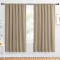 2 Panels Blackout Curtains (Soft Taupe / 62"W x 72"L (Pack of 2))
