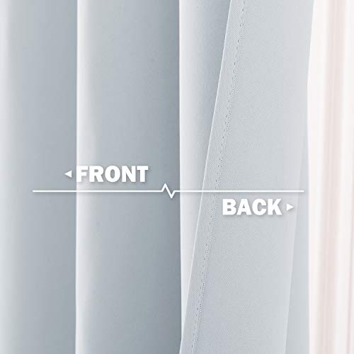 Greyish White Kitchen Curtain Panels for Short Window (Greyish White / 42"W x 36"L (Pack of 2))