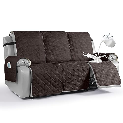 Waterproof Recliner Couch Covers Washable (Chocolate / 3 Seater)