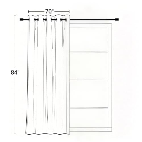 Ombre Gradient Black White to Gray Curtains for Bedroom (70"W x 84"L (Pack of 1) / Black and White)