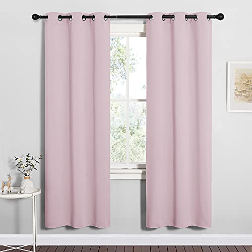 Baby Pink Blackout Curtains for Bedroom (Baby Pink / 42"W x 78"L (Pack of 2))