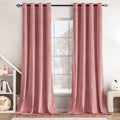 Velvet Curtains Blush Pink 52 x 84 Inch Length Set of 2 (Blush Pink / 52"W x 84"L (Pack of 2))