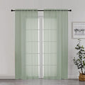 Sage Green Sheer Curtains 72 Inch Length 2 Panels (Sage Green / 42"W x 72"L (Pack of 2))