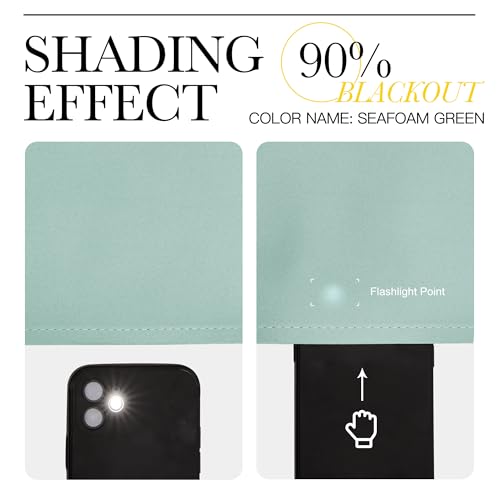 Seafoam Green Curtains 2 Panels 84 inches Long (Seafoam Green / 52"W x 84"L (Pack of 2))