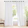 White 100% Blackout 102 inch Curtains (100% Blackout White / 52"W x 102"L (Pack of 2))