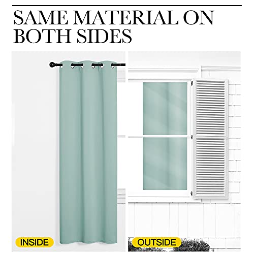 Blackout Curtain Panels for Bedroom (Aqua / 42"W x 60"L (Pack of 2))