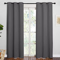 Noise Reducing Blackout Curtains (Grey / 42"W x 84"L (Pack of 2))