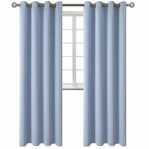 Blackout Curtains for Living Room (Spa Blue / 52"W x 95"L (Pack of 2))