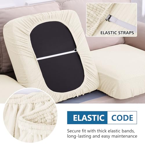 Waterproof Couch Cushion Covers for Pets (Light Beige / 3PCS)