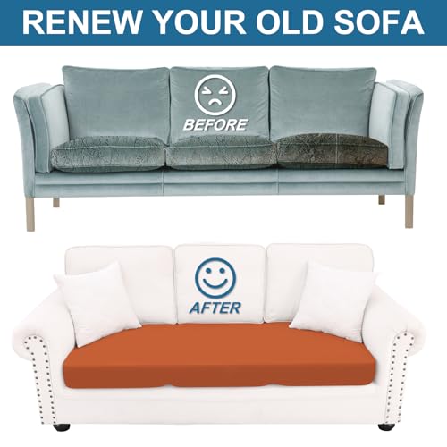 Couch Cushion Covers (Rust / Seat 1 Pack)