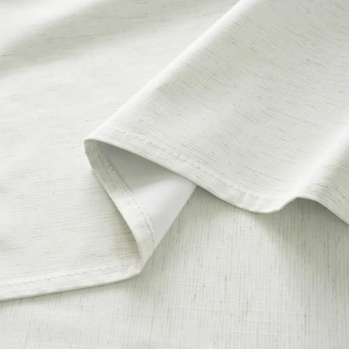 Ivory White 100% Blackout Curtains for Bedroom (Ivory White / 52"W x 108"L (Pack of 2))