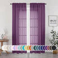Plum Sheer Curtains (Plum / 42"W x 84"L (Pack of 2))