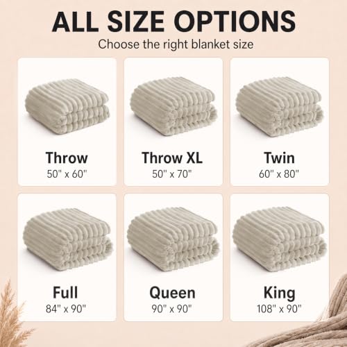 Linen King Size Blanket for Bed (Linen / King (108" x 90"))
