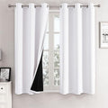 White 100% Blackout Curtains for Bedroom 45 Inches Long 2 Panels (42"W x 45"L (Pack of 2) / White)