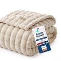 Cloud Bubble Fleece Queen Blanket for Bed (04 Beige / Queen (90" X 90"))