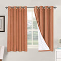 100% Blackout Linen Curtains 54" L 2 Panels Orange (Orange / 52"W x 54"L (Pack of 2))