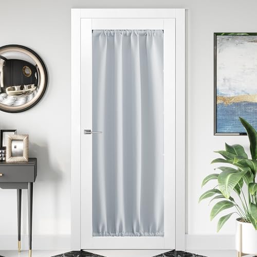 1 Panel Room Darkening French Door Curtain (Greyish White (Pack of 1) / 36"W x 72"L (Pack of 1))