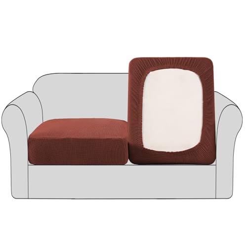 High Stretch Couch Cushion Covers (Rust)