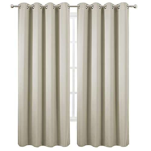 Light Beige Thermal Blackout Curtains (Light Beige / 52"W x 108"L (Pack of 2))