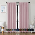 Ava Blush Blackout Curtains for Bedroom 84 Inch Length 2 Panels Set (Blush / 40"W x 84"L (Pack of 2))