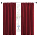 Burgundy Red Blackout Curtains for Bedroom 42" w x 63" L 2 Panels (Burgundy Red / 42"W x 63"L (Pack of 2))