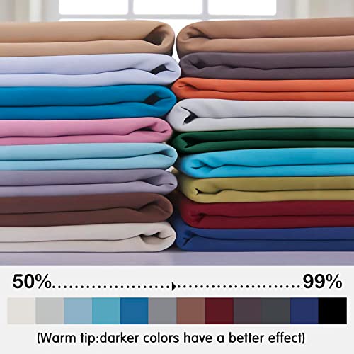 Room Darkening Curtains 52x63 inch Greyish White (Greyish White / 52"W x 63"L (Pack of 2))