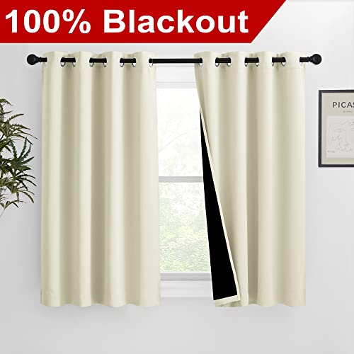 Warm Curtains for Winter (Beige / 46"W x 54"L (Pack of 2))