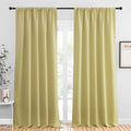 Blackout Curtains for Living Curtains (Paler Yellow / 52"W x 95"L (Pack of 2))