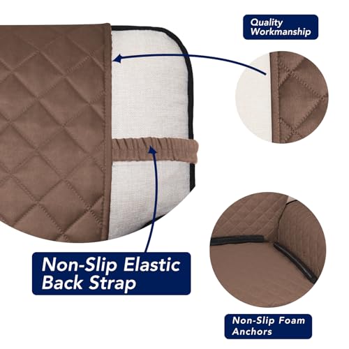 Reversible Quilted Sofa Cover Dog Couch Covers for Sofa (Small-XL / Brown/Beige)