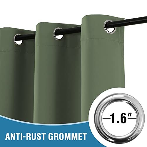 Doorway Curtain Blackout Closet Door Curtain Room Divider Window Treatment Curtain for Bedroom Thermal Insulated Privacy Drape Soundproof Grommet (42"W x 80"L (Pack of 1) / Bronze Green)