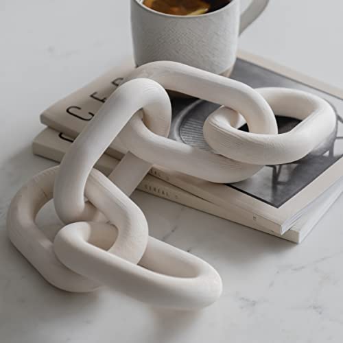 Wood Chain Link Decor (Whitewashed / 5-Link)