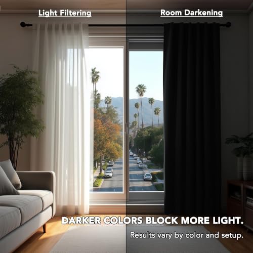 Blackout Curtains (Black / 70"W x 63"L (Pack of 2))