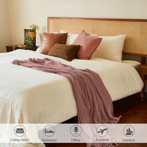 Pink Throw Blanket for Couch (E-pink / 50*60'')
