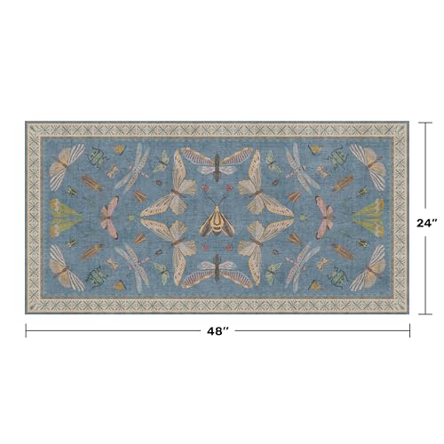 Dusty Blue Bathroom Rug 2x4 (2' x 4' (Rectangular) / Blue)