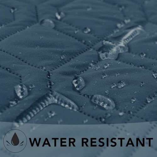 Waterproof Dog Bed Cover Pet Blanket for Furniture Bed Couch Sofa Reversible (82x82 Inch (Pack of 1) / Navyblue+stoneblue)