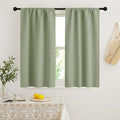 Blackout French Door Window Curtain Coverings (Sage Green / 29"W x 45"L (Pack of 2))