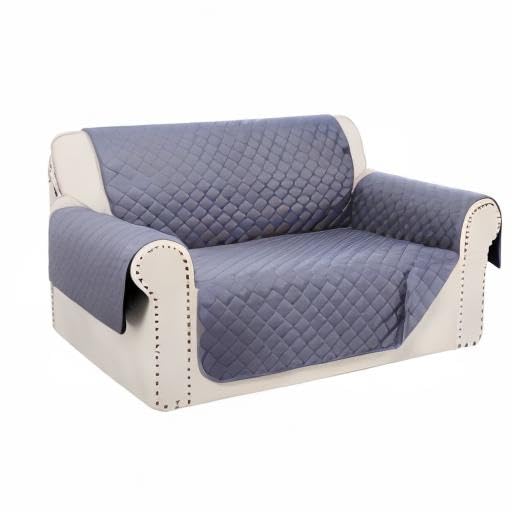 Oversized Loveseat Couch Cover for Dogs (Dark Grey/Dark Grey / Loveseat - Oversized (54"))