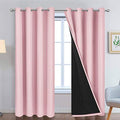 Pink 100% Blackout Curtains 84 Inches Long for Bedroom 52" Wide (52"W x 84"L (Pack of 2) / Pink)