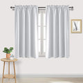 Blackout Curtains for Bedroom Living Room 52 x 45 Inch Long 2 Panels (Greyish White / 52"W x 45"L (Pack of 2))