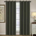 Blackout Curtain for Living Room Thermal Insulated Window Treatment Curtain Extra Long 84 inch Length Energy Saving Solid Grommet Top Blackout Drape (52"W x 84"L (Pack of 1) / Olive)