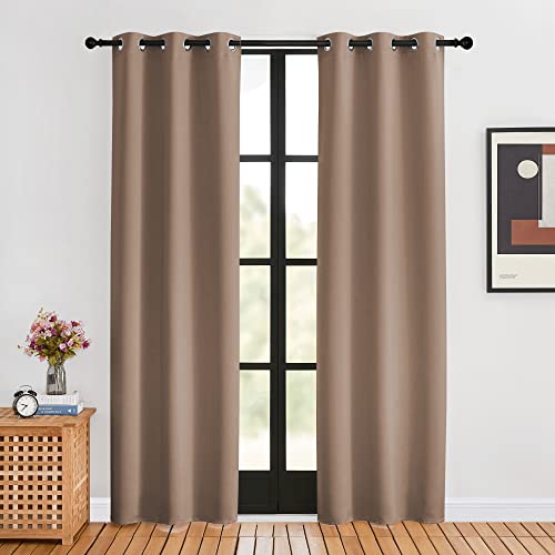 Blackout Window Curtains 80 inch Long (Cappuccino / 34"W x 80"L (Pack of 2))
