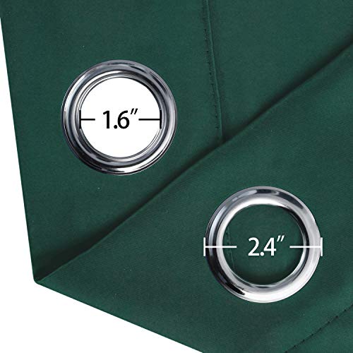 Dark Green Bedroom Blackout Curtains (Green / 38"W x 63"L (Pack of 2))