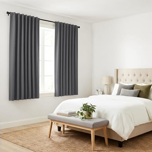 Blackout Window Curtains (Grey / 52"W x 63"L (Pack of 2))