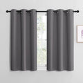 Grey Blackout Cafe Curtain Panels for Bedroom (Grey / 42"W x 40"L (Pack of 2))