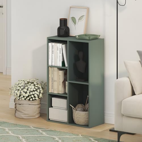 LUDER Book Shelf (Sage Green / 5-Cube)