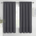 Blackout Curtains for Bedroom 42 x 72 Inch Long Dark Grey 2 Panels (Dark Grey / 42"W x 72"L (Pack of 2))