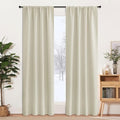 2 Panels Doorway Curtains (Beige / 34"W x 80"L (Pack of 2))